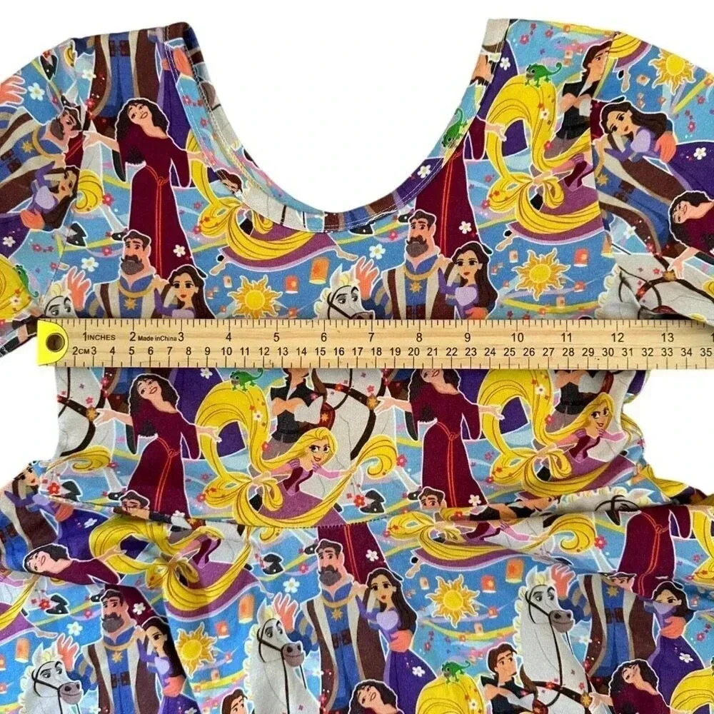 Wild Rich Kids Twirl Dress Girls Size 11/12 Tangled Disney Rupunzel print - Picture 9 of 11